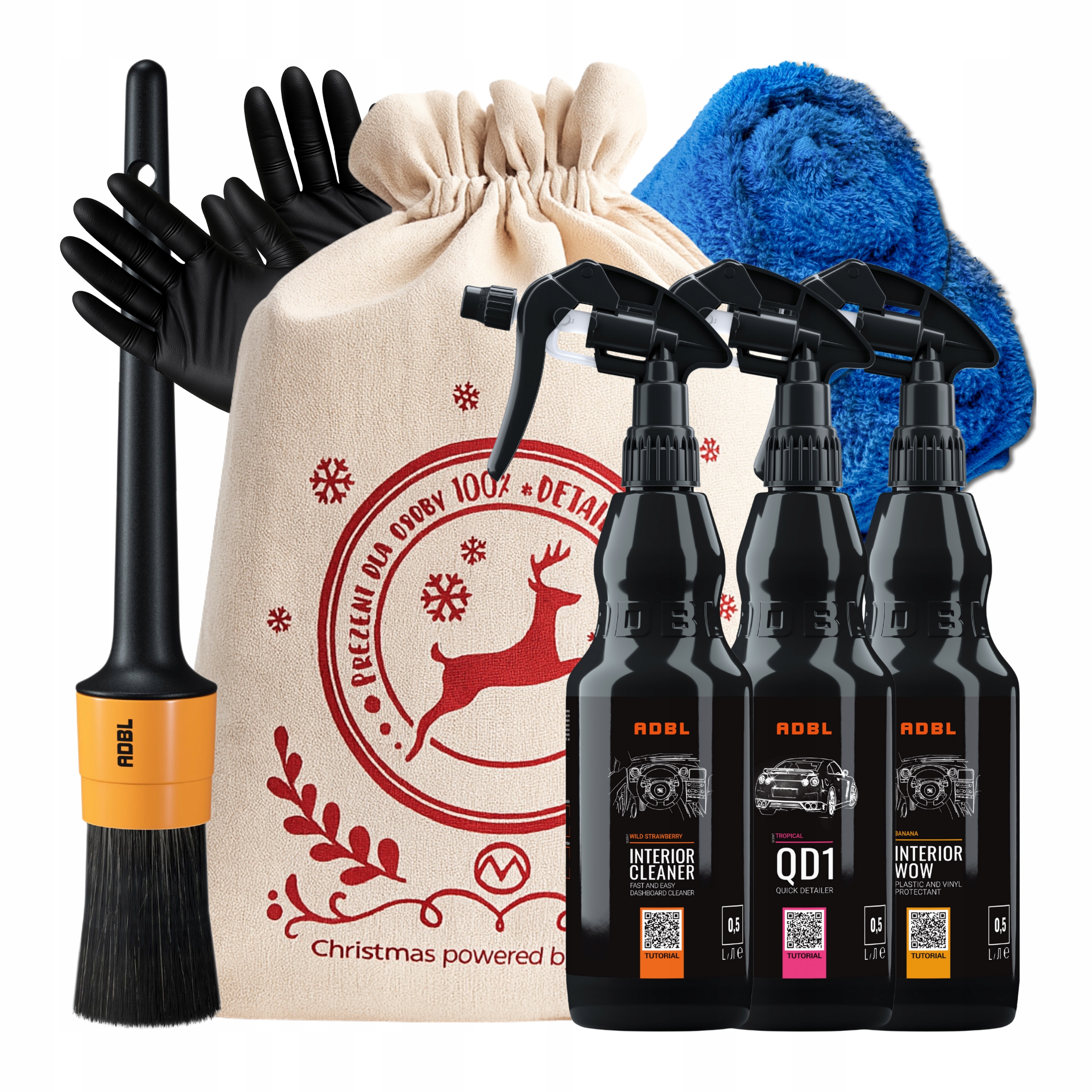 Adbl dárková sada kosmetických přípravků pro péči o interiér a lak auta