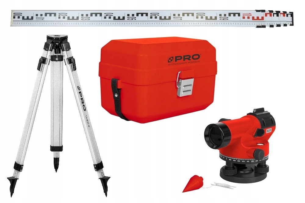 PRO NIWELATOR NO-32 + ŁATA LLN-500EMx2 + STATYW