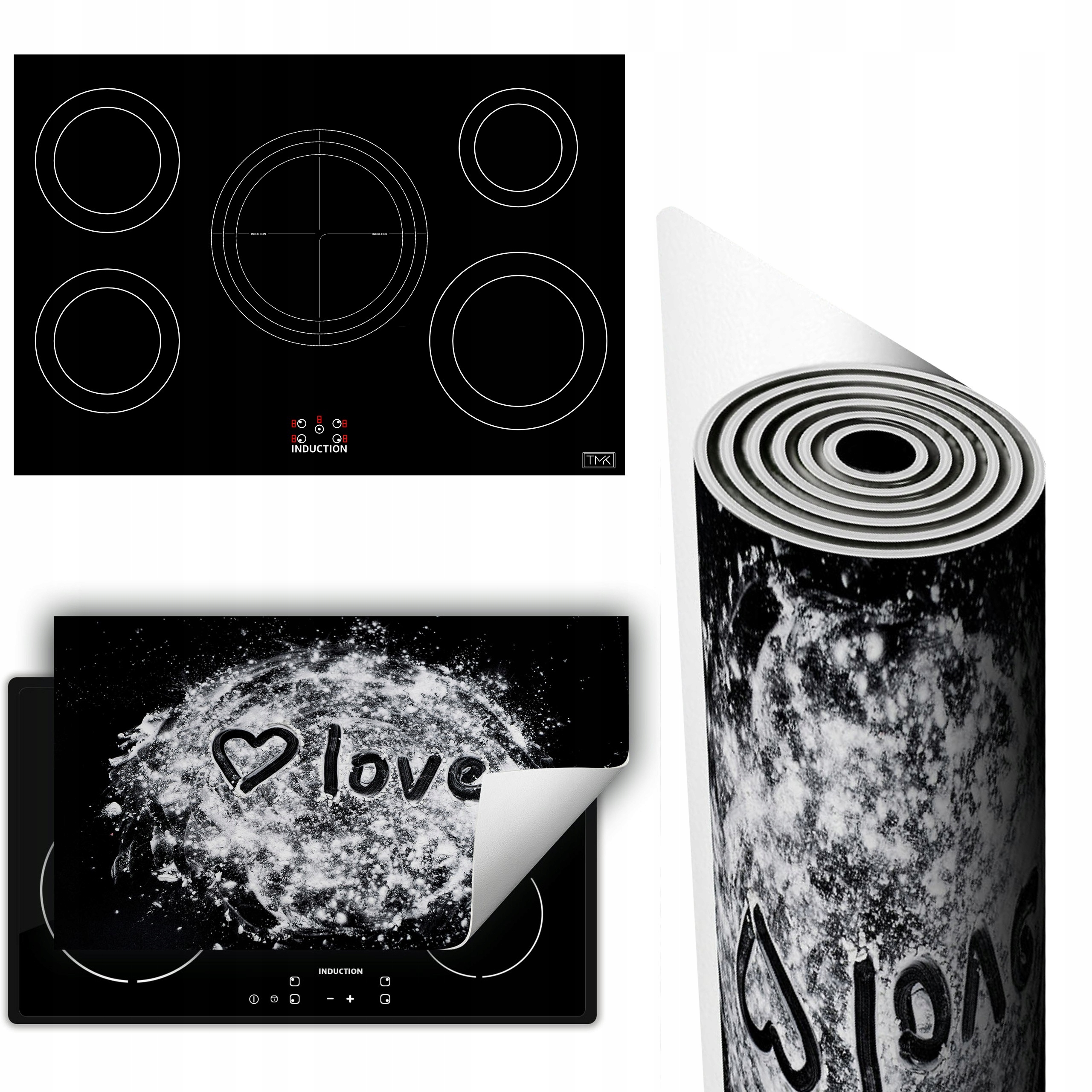 Vinylová Podložka Na Ochranu Kuchyňské Desky 90x52 černá láska