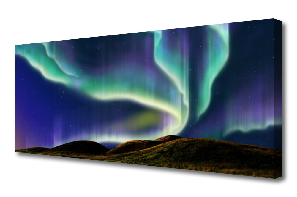 obraz na plátně Polární záře Krajina 125x50