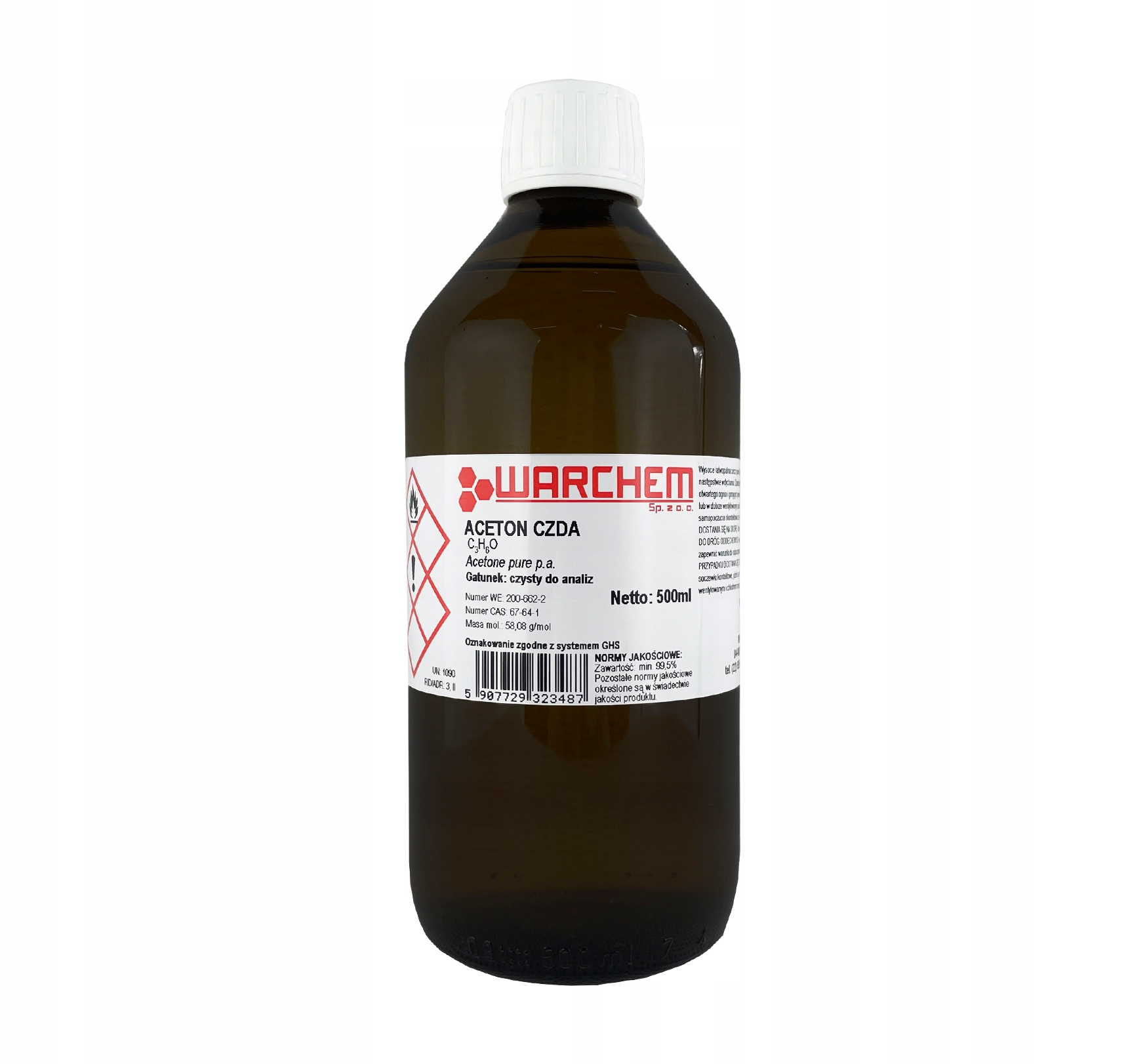 

Aceton czysty do analiz 500ml