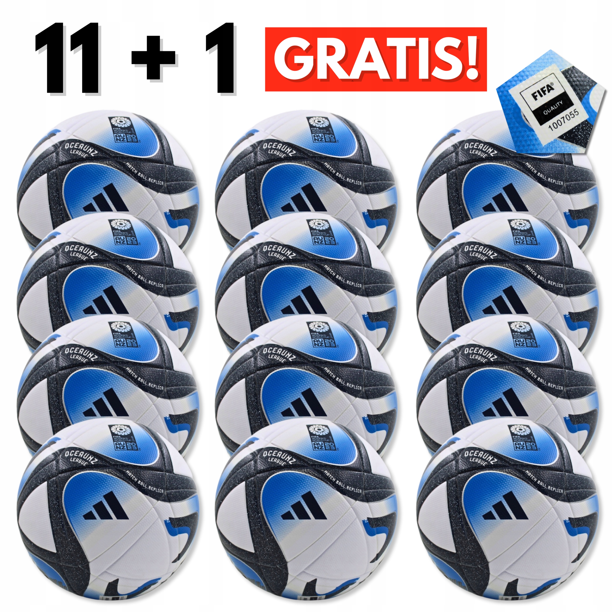 Zestaw 12 piłek Adidas Oceaunz Fifa rozmiar 5 11 1