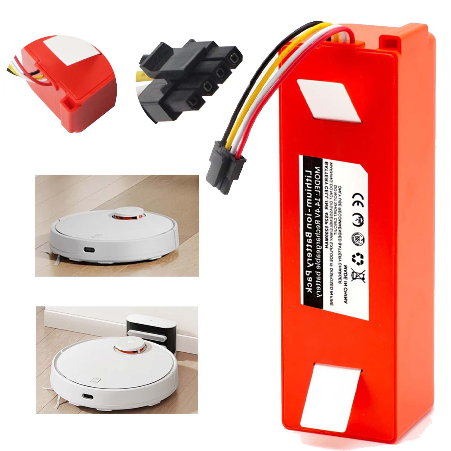 Baterie 5200 Mah 14,4 V Pro Xiaomi Roborock S50 S51 S55 A Xiaomi C10 E35
