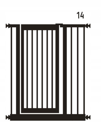 BRAMKA BARIERKA ZABEZPIECZAJĄCA OCHRONNA do drzwi schodów 89-96cm MAXIGATE Wysokość produktu 74 cm