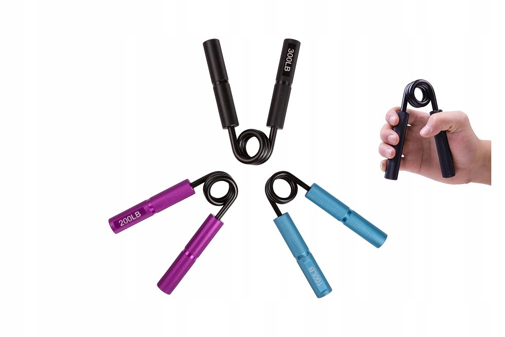 

Zestaw Ściskacze x3 Trening Uścisku Stal 45-135kg