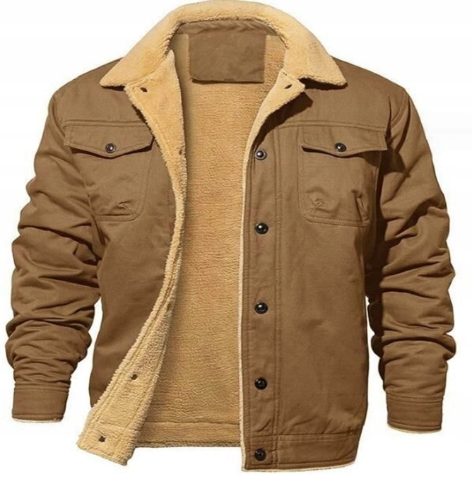 Kurtka męska ZIMOWY futerkiem Elegancki ROZ S-3XL