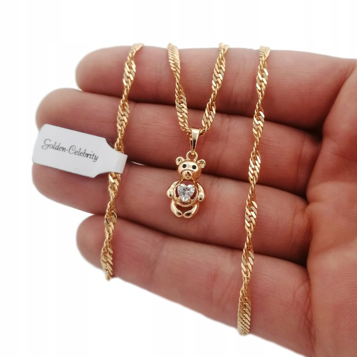 DAMSKA ZAWIESZKA MISIEK MIŚ 18 KARATÓW GWARANCJA Rodzaj Klasyczne Wyrób jubilerski