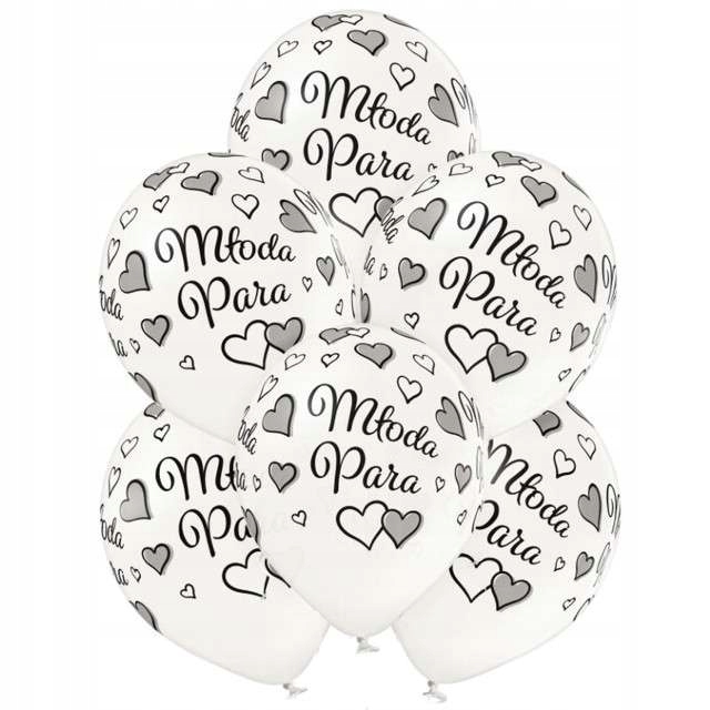 

Balony Młoda Para ślubne Wesele ślub białe 6 szt
