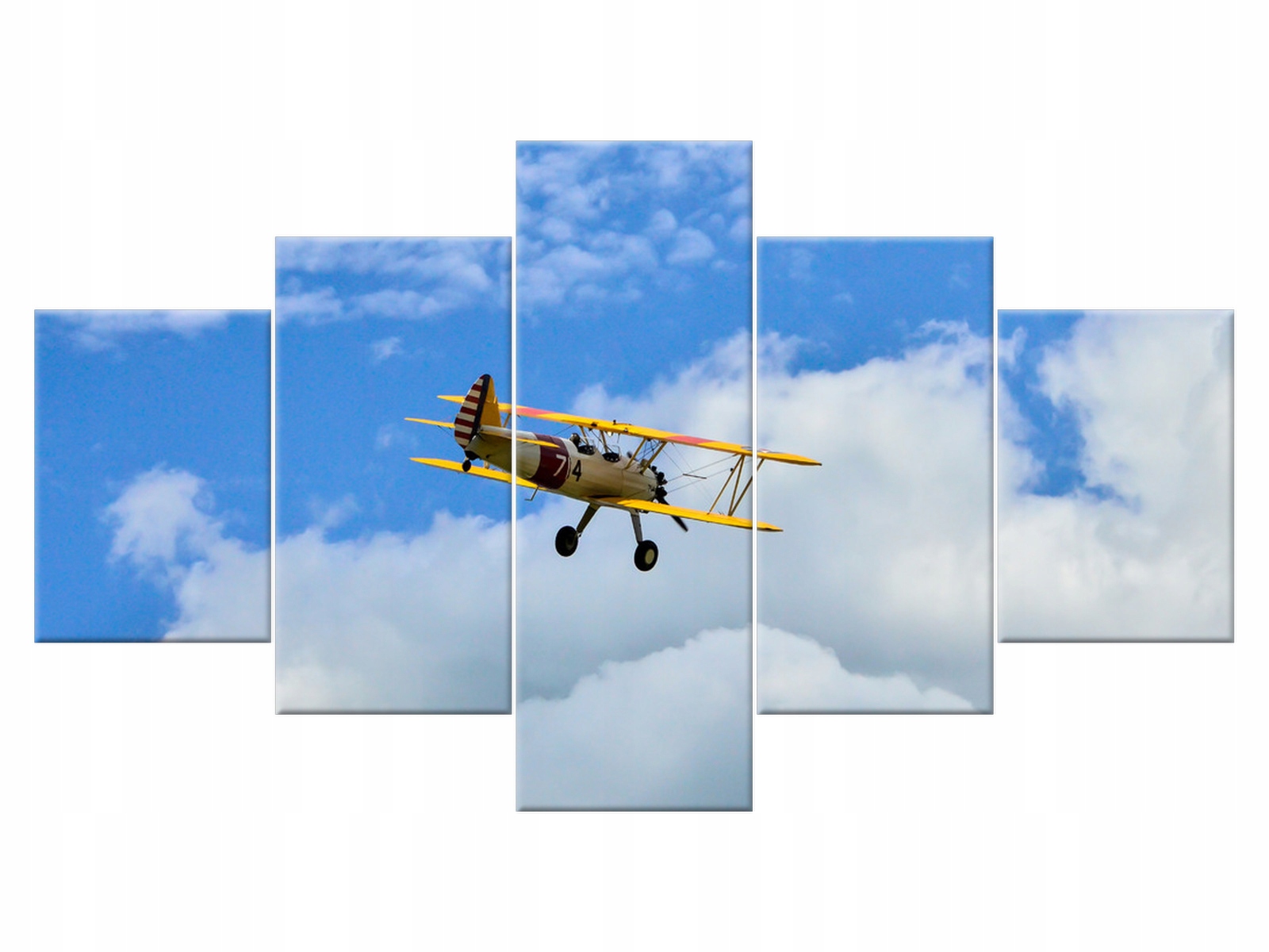 

Obraz 125x70 Pejzaż Dwupłatowiec Samolot Płótno