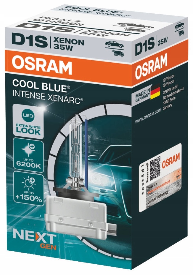 

D1S Osram Cool Blue Intense 6000K +20% 66140 Cbi