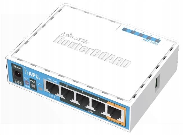 MikroTik hAP ac lite, 650MHz Cpu, 64MB Ram, 5x Lan, 2.4 5GHz Wi-Fi…