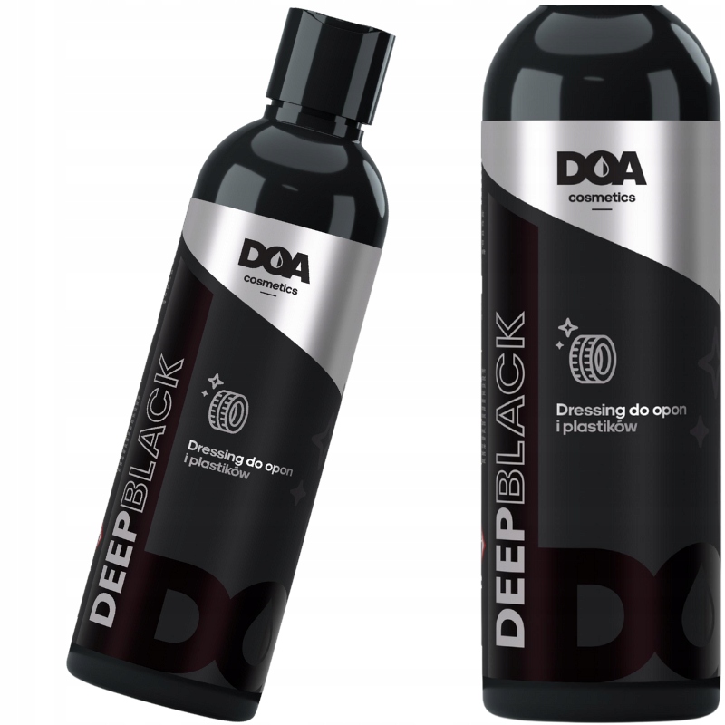 Doa Cosmetics Deep Black 250ml dressing do opon i plastików zewnętrznych