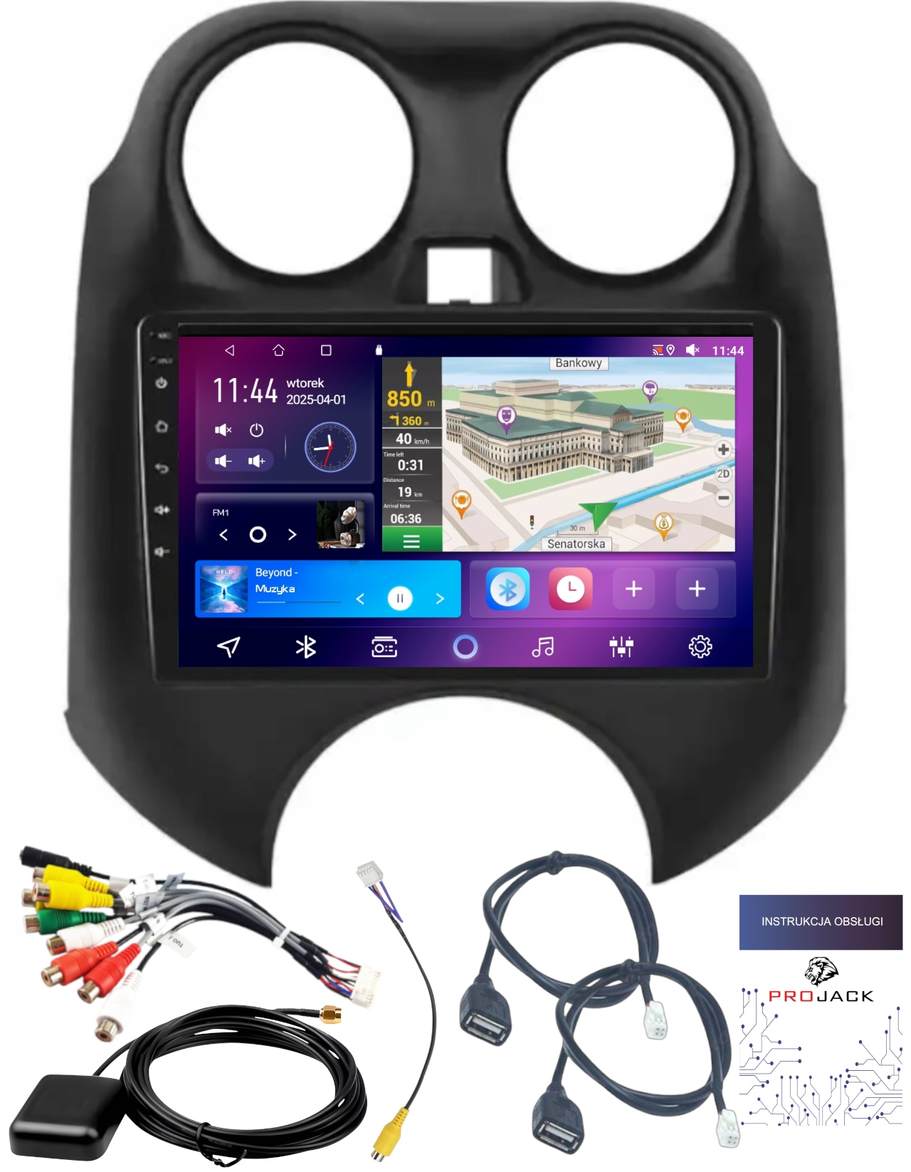Autorádio Carplay Nissan Micra 2010-2017 Wifi Android 4GB 64GB