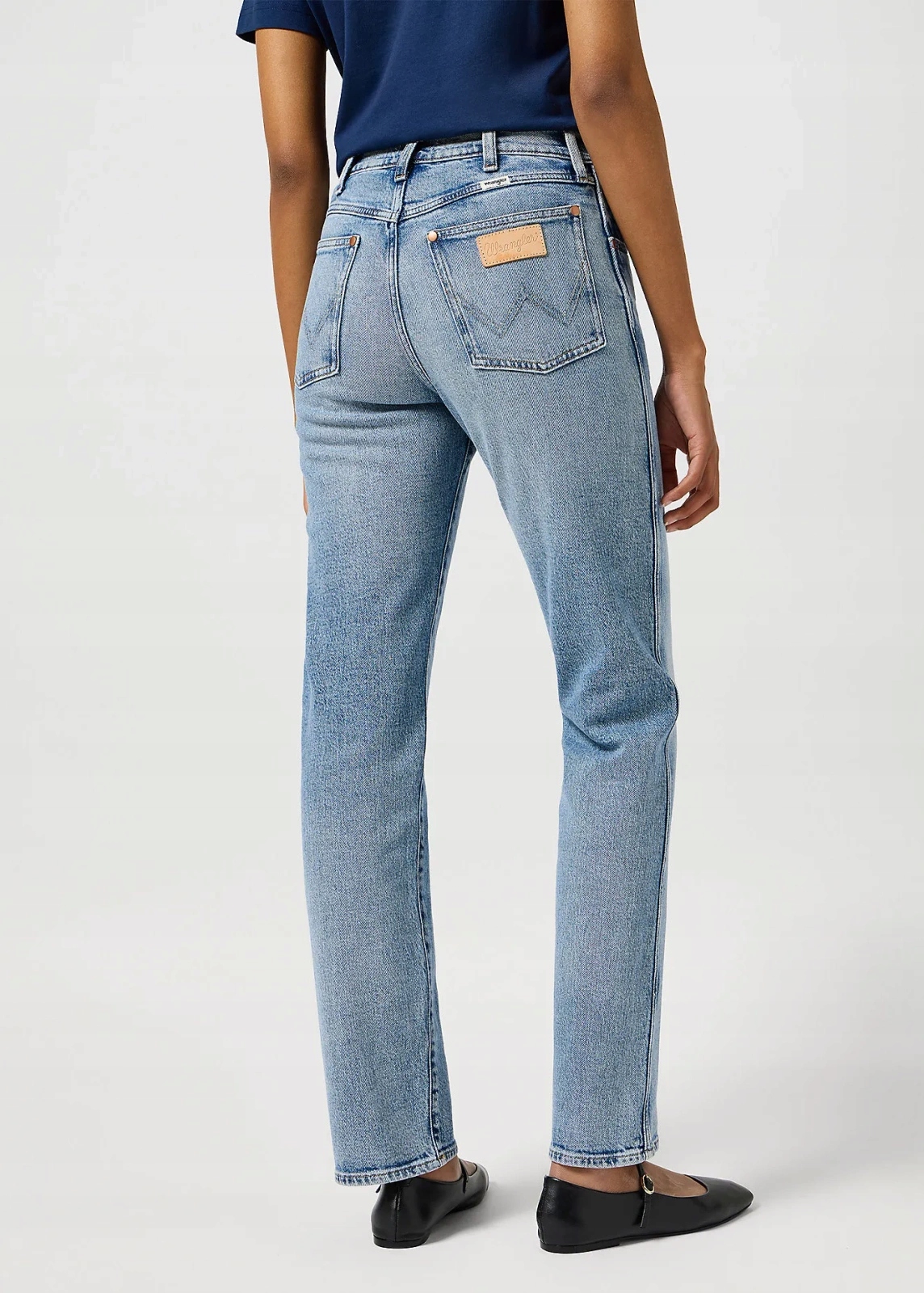 Damskie jeansy proste Wrangler Sunset Frosty Silver 112356409 28/32