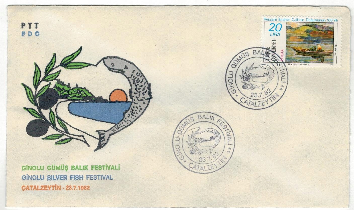 Turcja 1982 Datownik okolicznościowy ryby