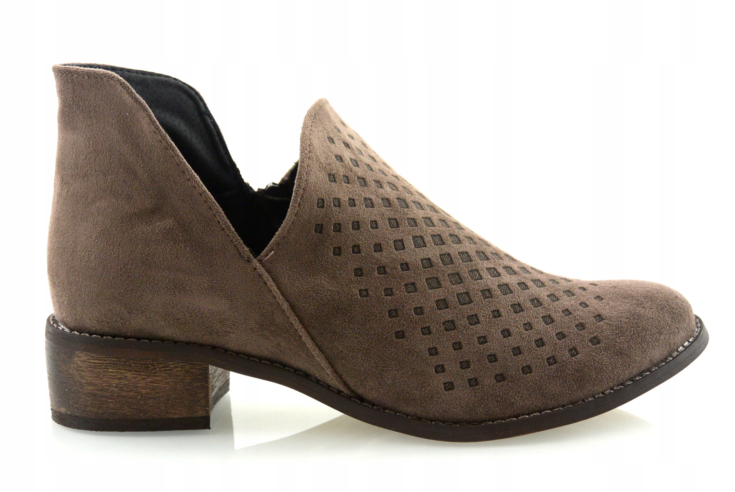 Polské Hnědé Kotníkové Boty Jarní A Podzimní Boty Mírně Zateplené 40