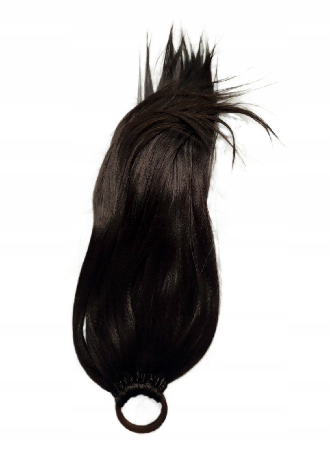 Připínací poník na gumičce, Příčesek, hnědá, Přírodní Brunetka, 80 cm