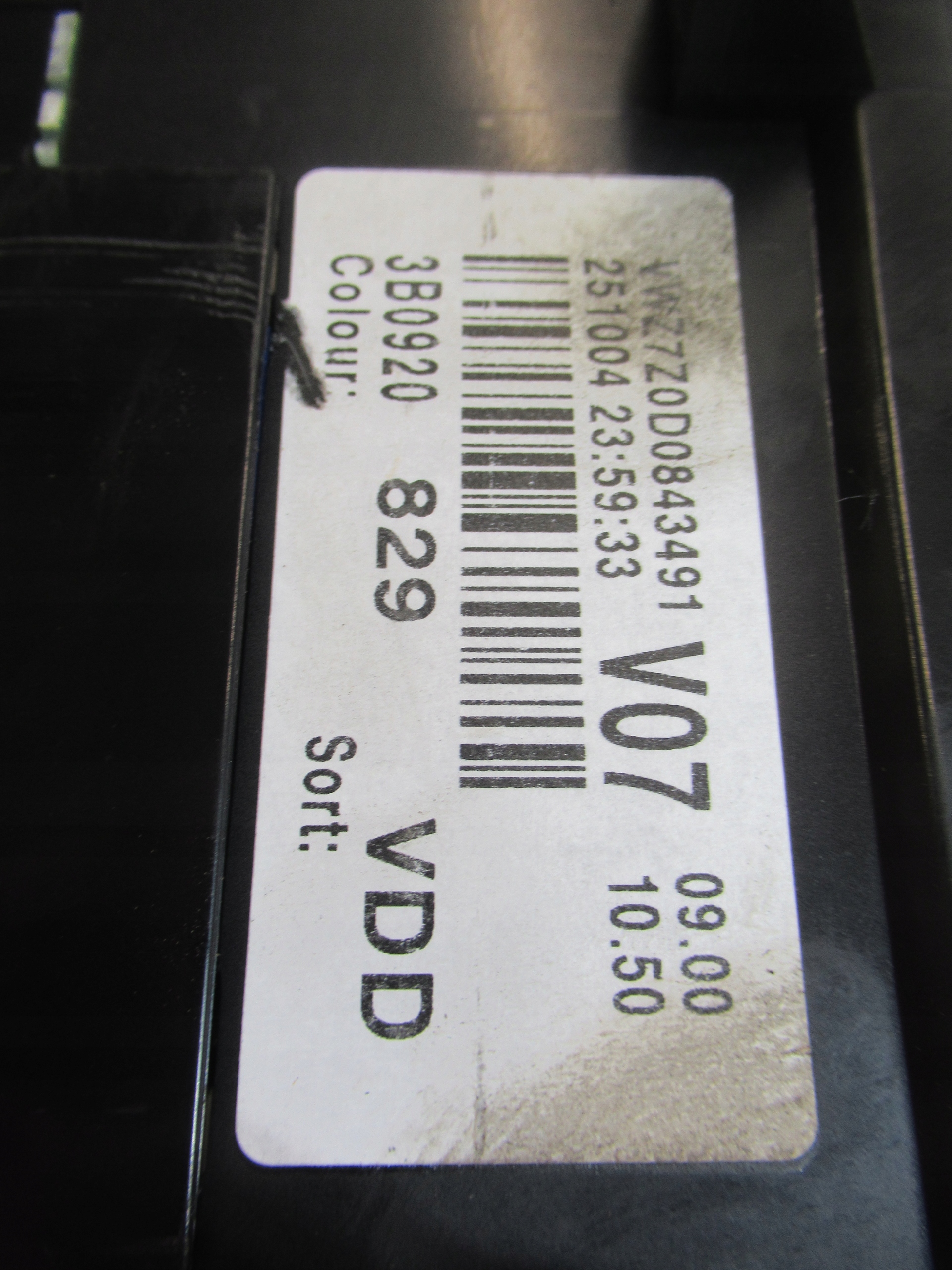 dials dials VOLKSWAGEN PASSAT B5 FL 1.9 TDI 3B0920829