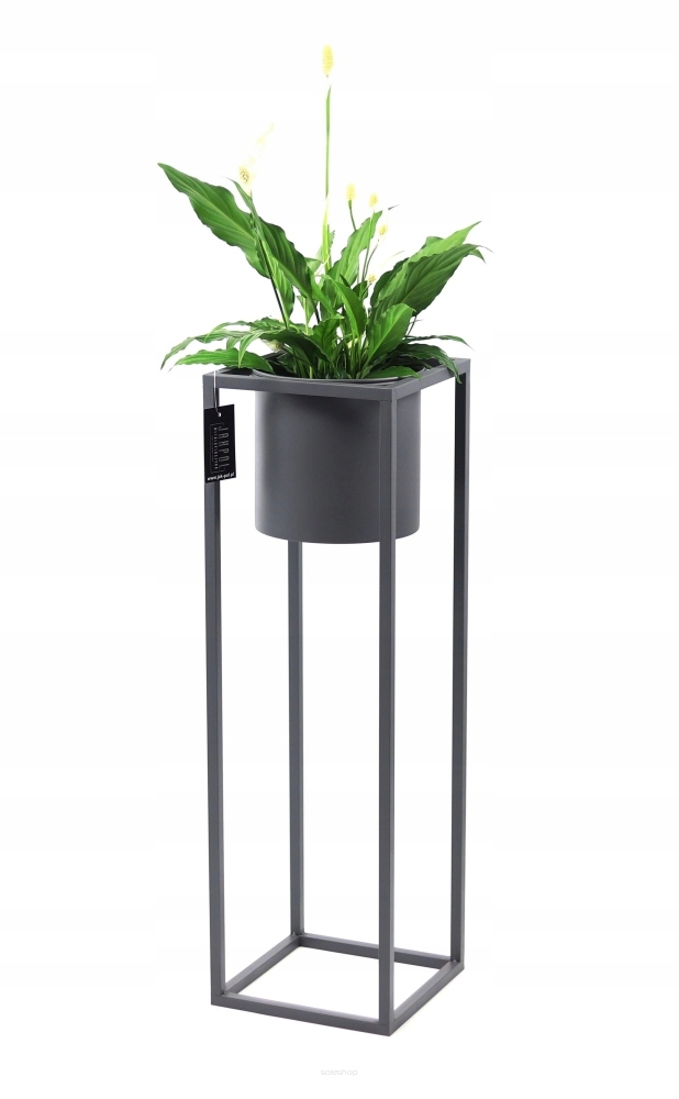 Kwietnik Metalowy UGO 80cm szary loft HIT