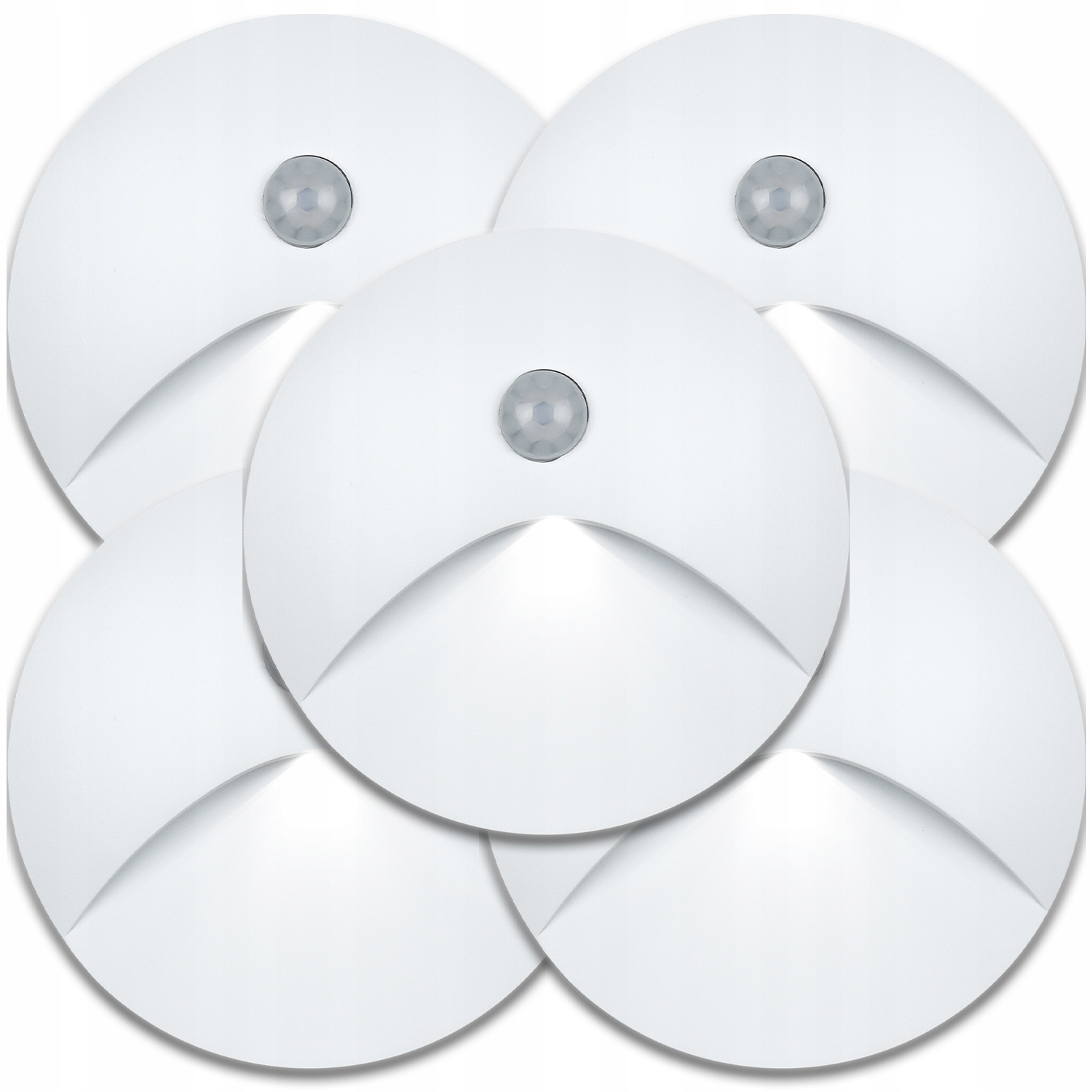 5 X Hliníková Schodišťová Svítilna S Osvětlením Pohybový Detektor