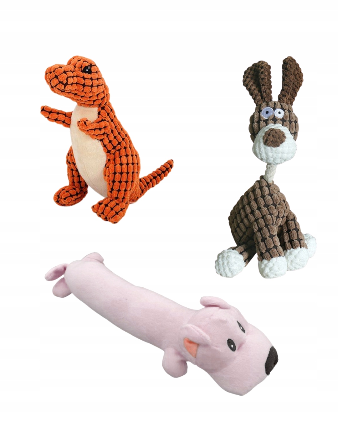 Levně Sada plyšových hraček pro psa 3ks