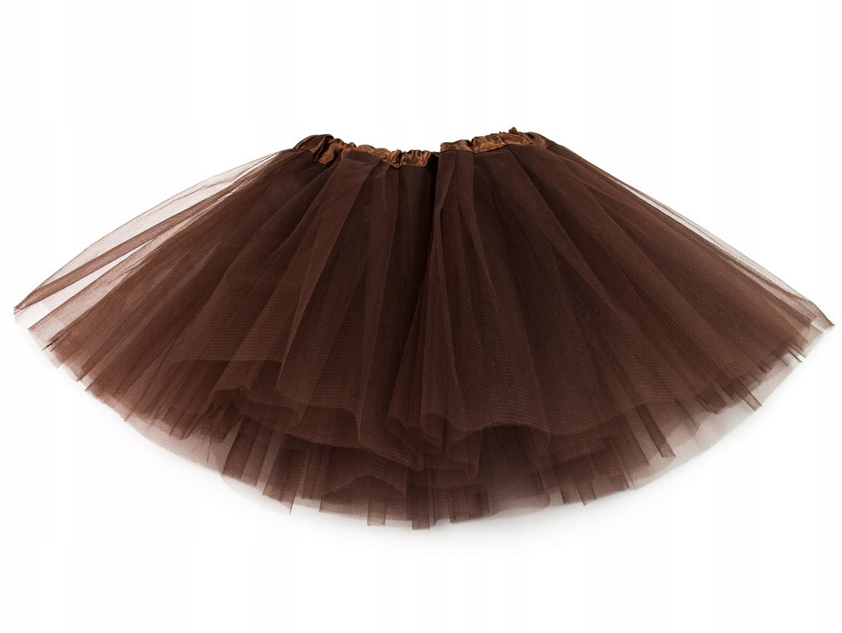 

Spódnica tiulowa Tutu brązowa Z Podszewką 50cm