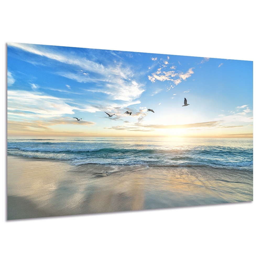 

Obraz Widok 62 plaża morze 120x80 mewy ptaki