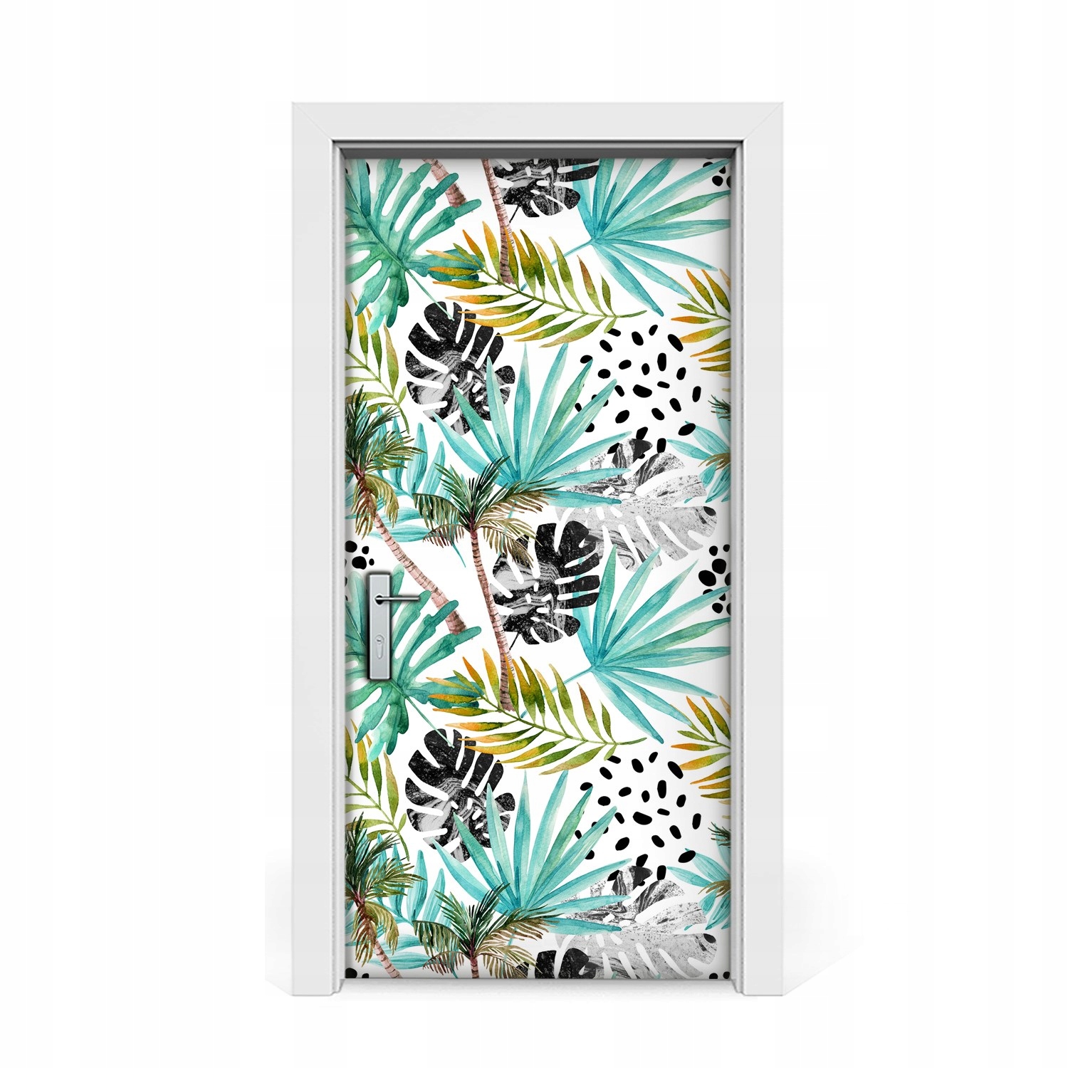 

Fototapeta naklejka drzwi Palmy i liście wzór