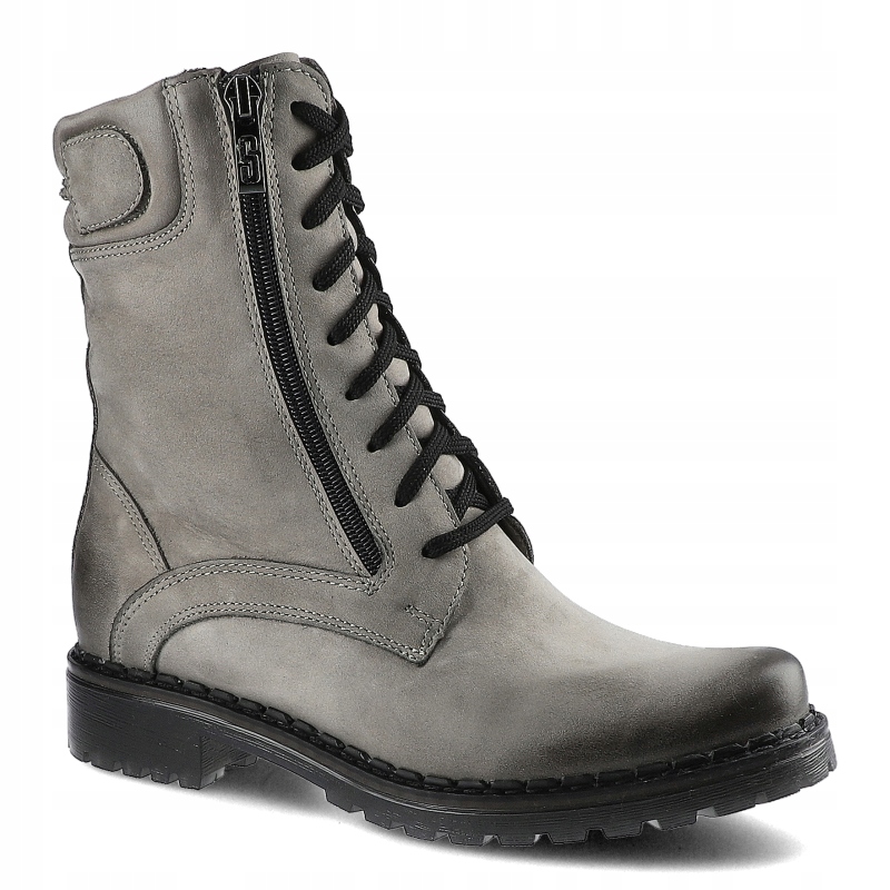 

Szare Botki Simen Damskie Modne Buty Zimowe