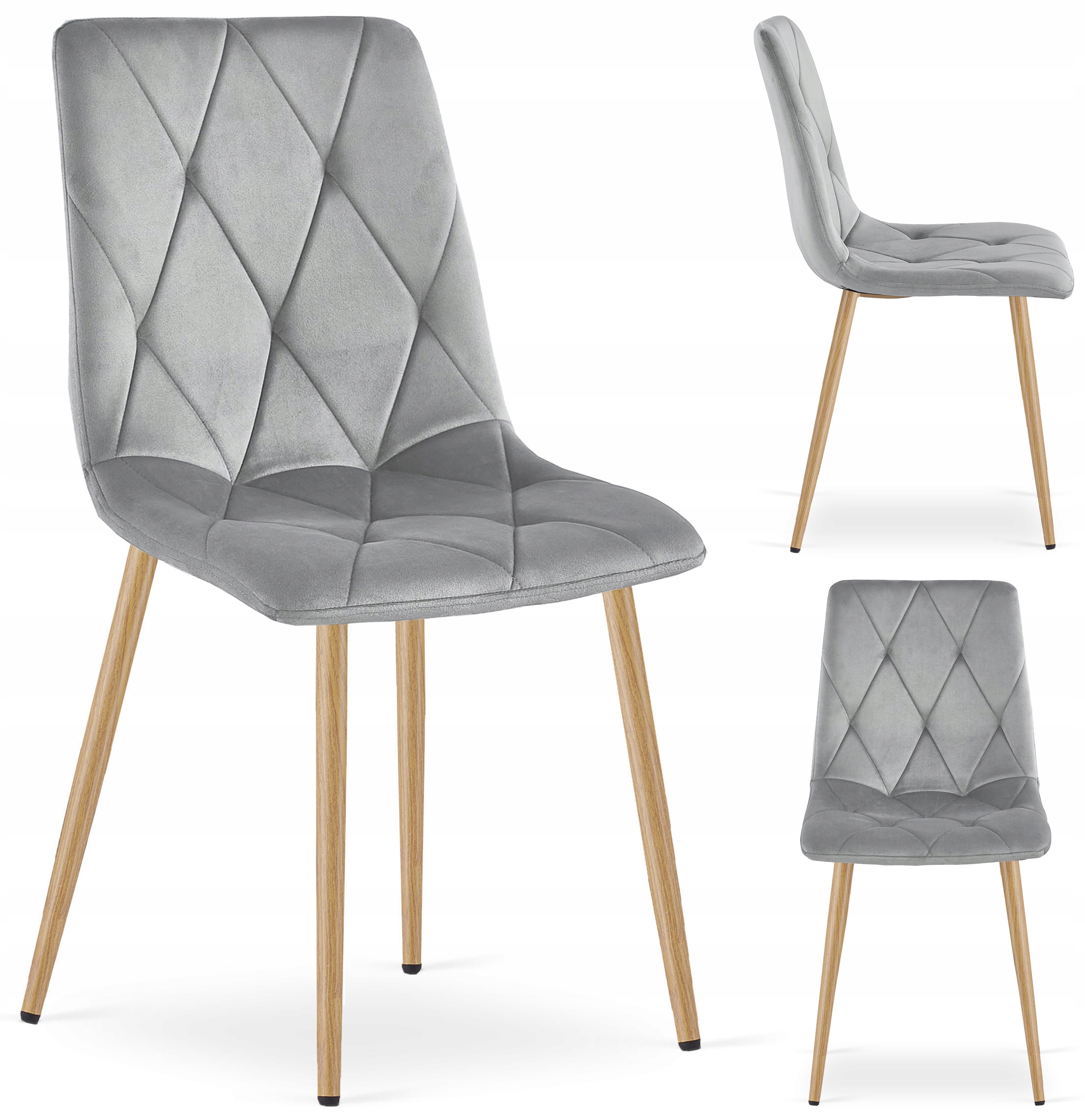 Krzesło Tapicerowane Welurowe Velvet Do Salonu Kuchni Jadalni Lumines