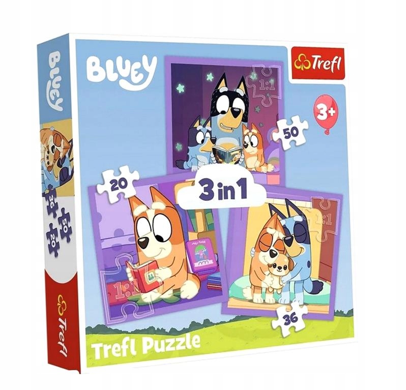 PUZZLE 3W1 POZNAJ BLUEY TREFL