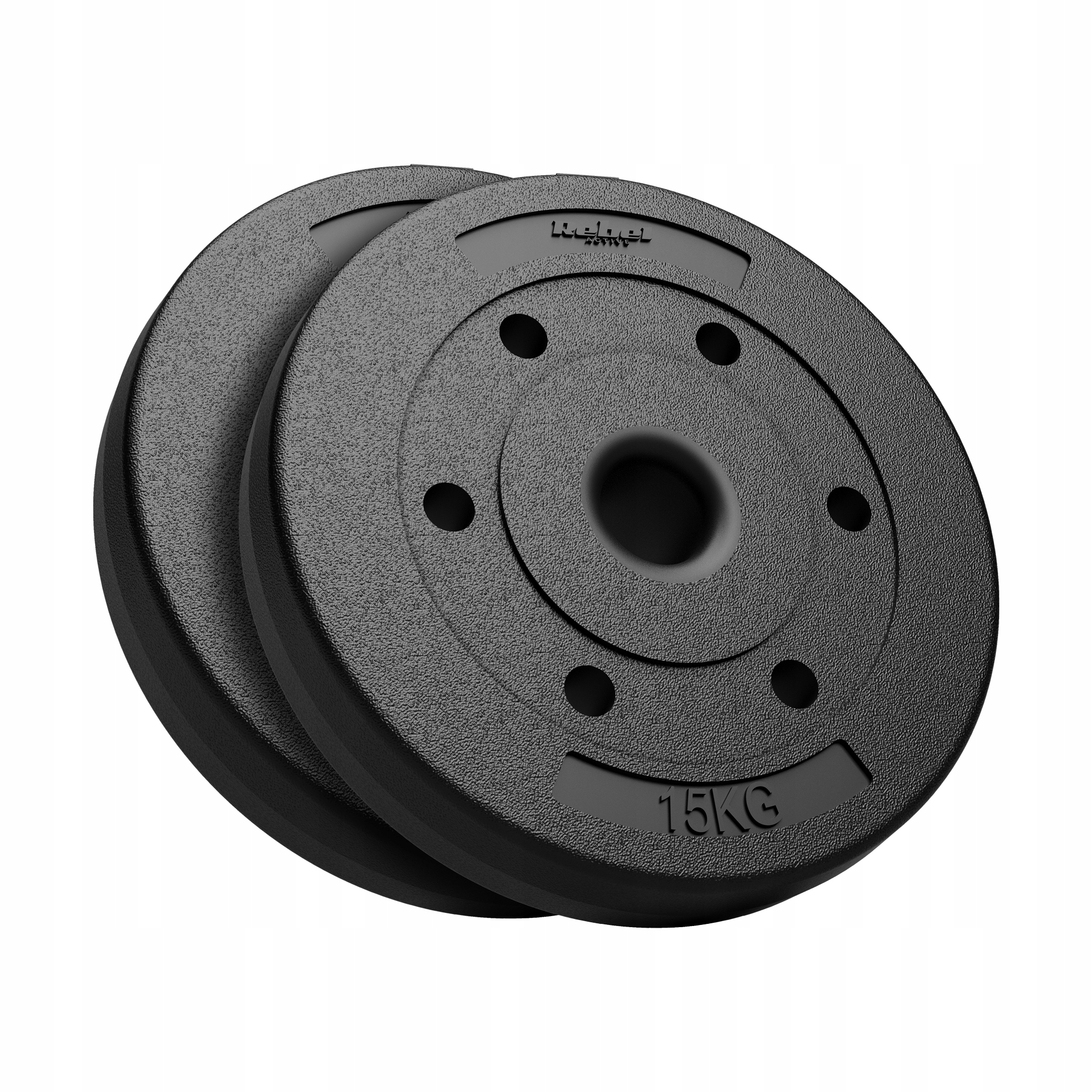 Obciążenie bitumiczne olimpijskie zestaw 2x15kg otwór 51mm do sztang Rebel