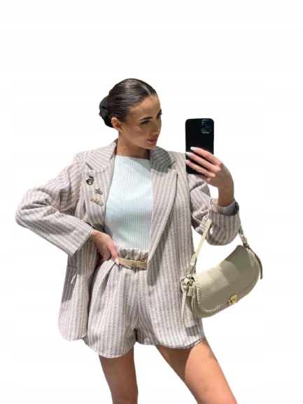 Sada kostkovaných zlatých nití brože sako kraťasy oblek