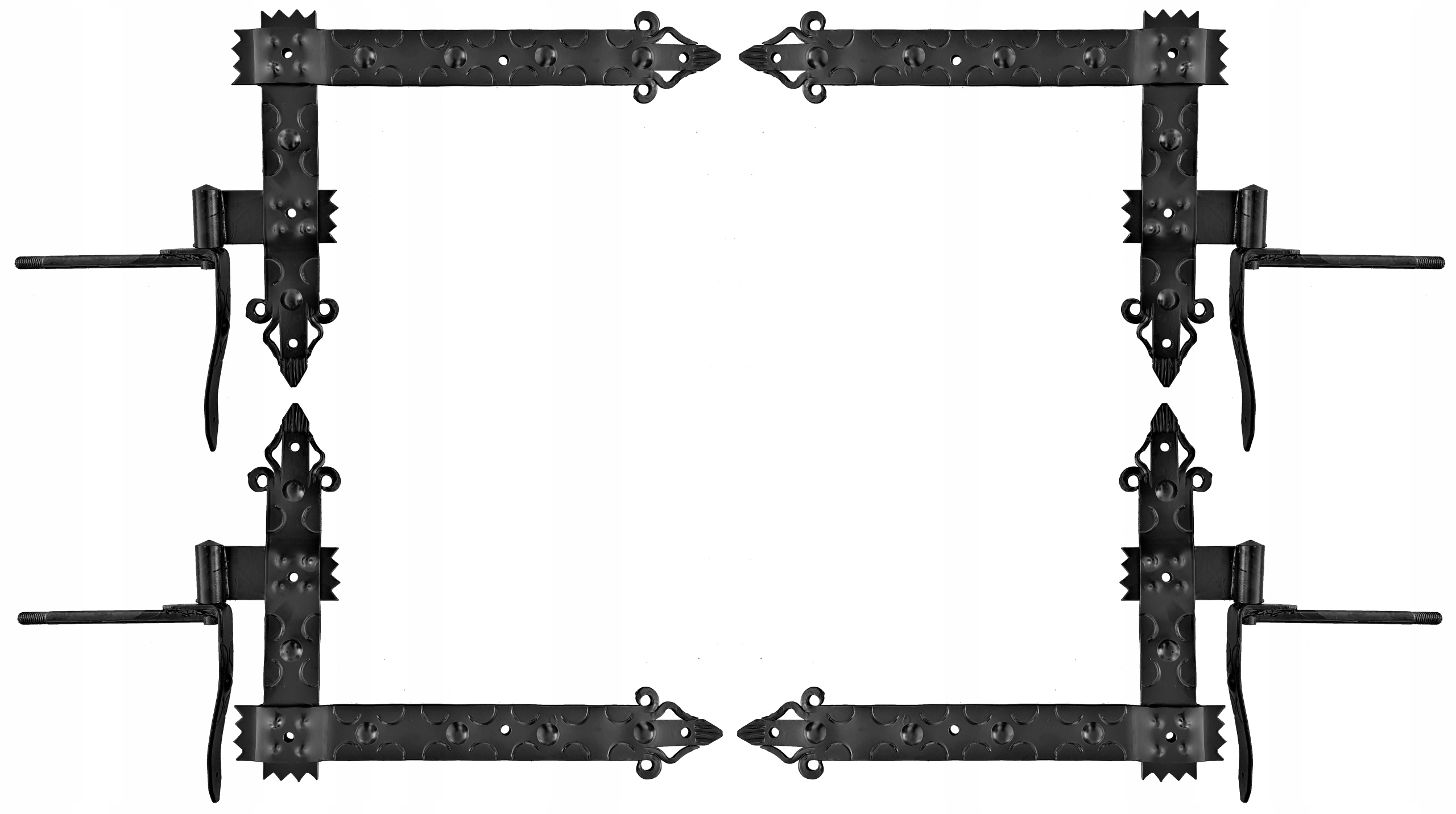 Úhlový Pásový Závěs Kovaný Retro 450 MM Sada 4KS