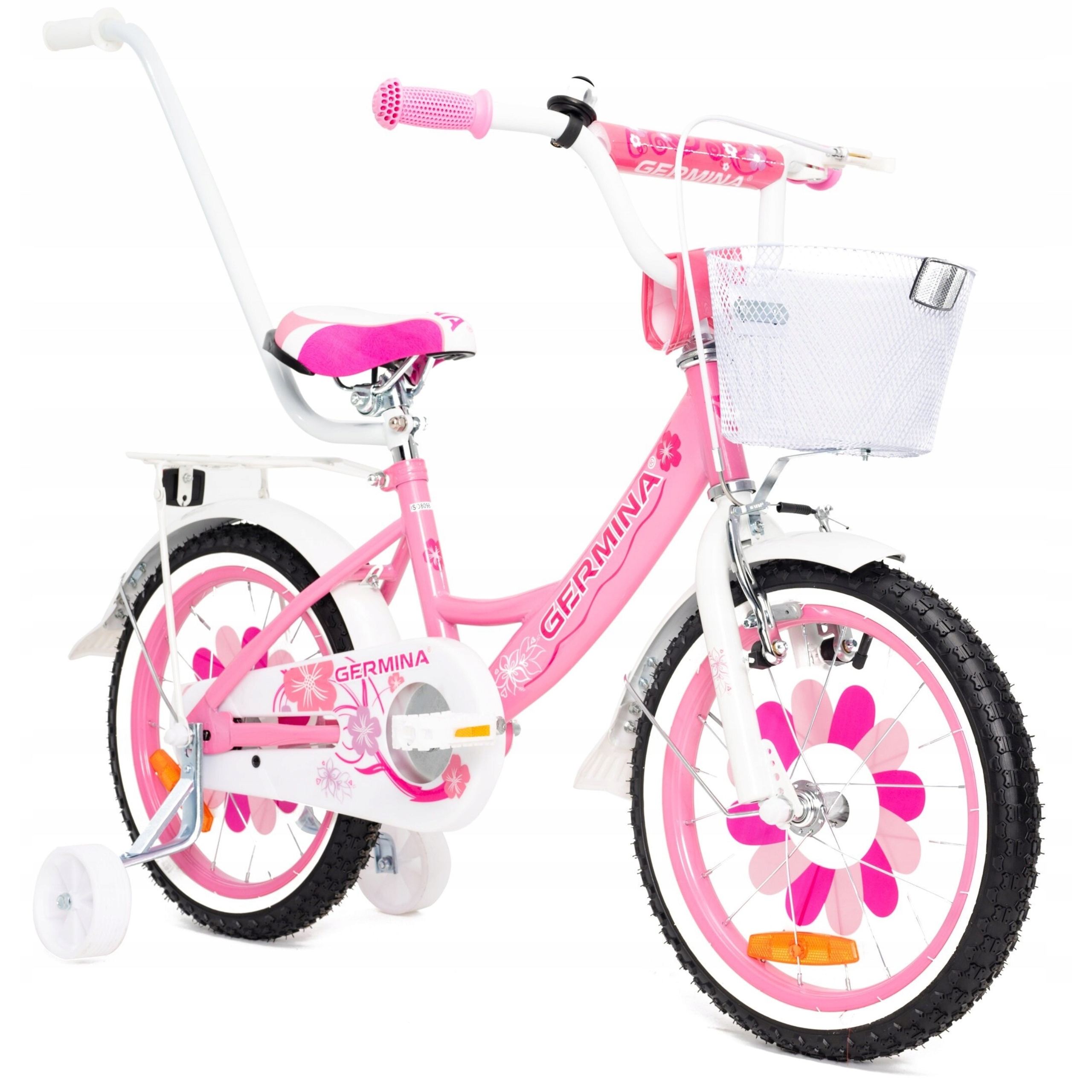 Rower Dziecięcy 16" Germina Bmx Rowerek Dla Dziewczynki Pudrowy Róż