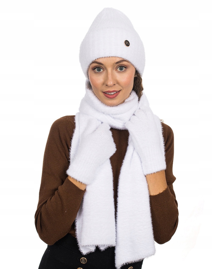 polský zimní sada pro ženy: čepice , dlouhý šátek a rukavice