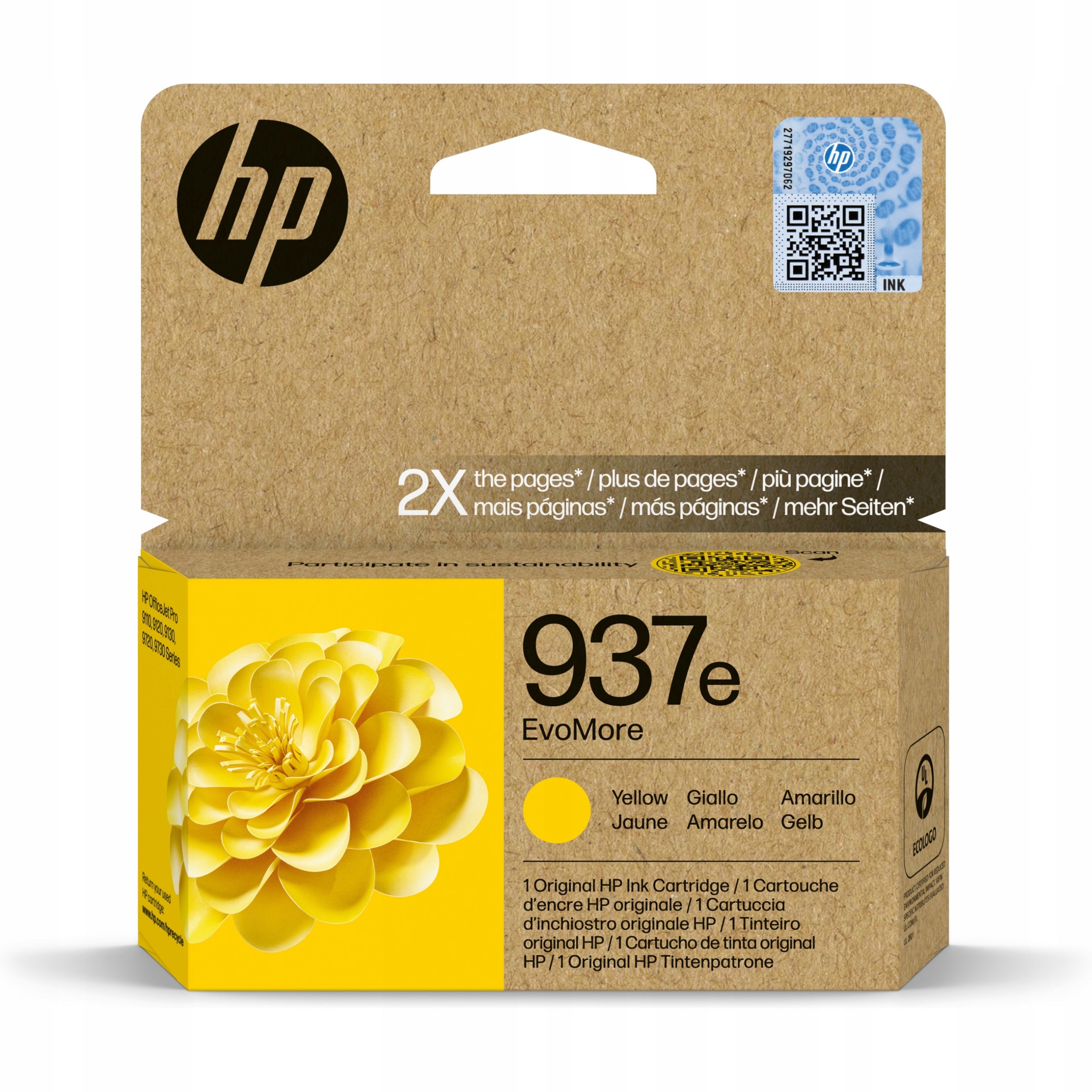 Hp 937E Evomore Yellow Tusz XL 1650 Stron