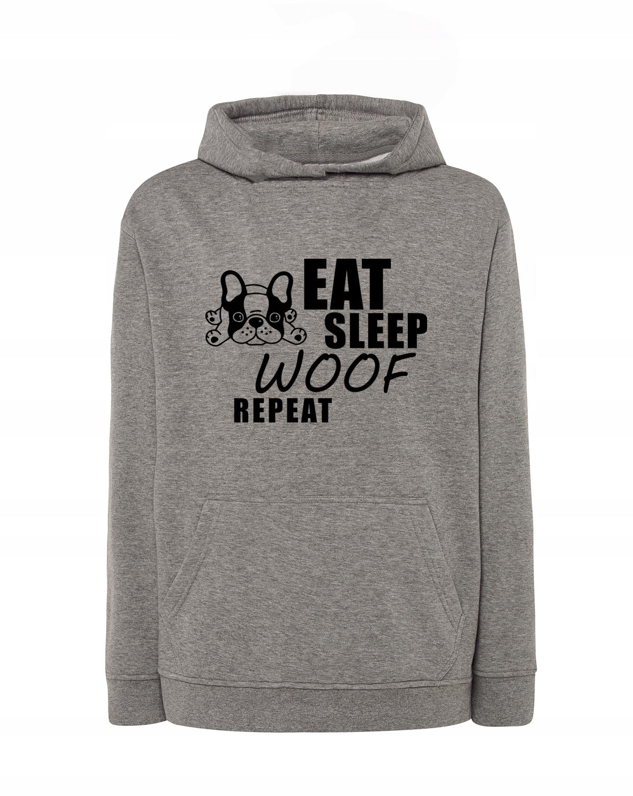 

Bluza męska Eat Sleep Woof, na prezent, szara S