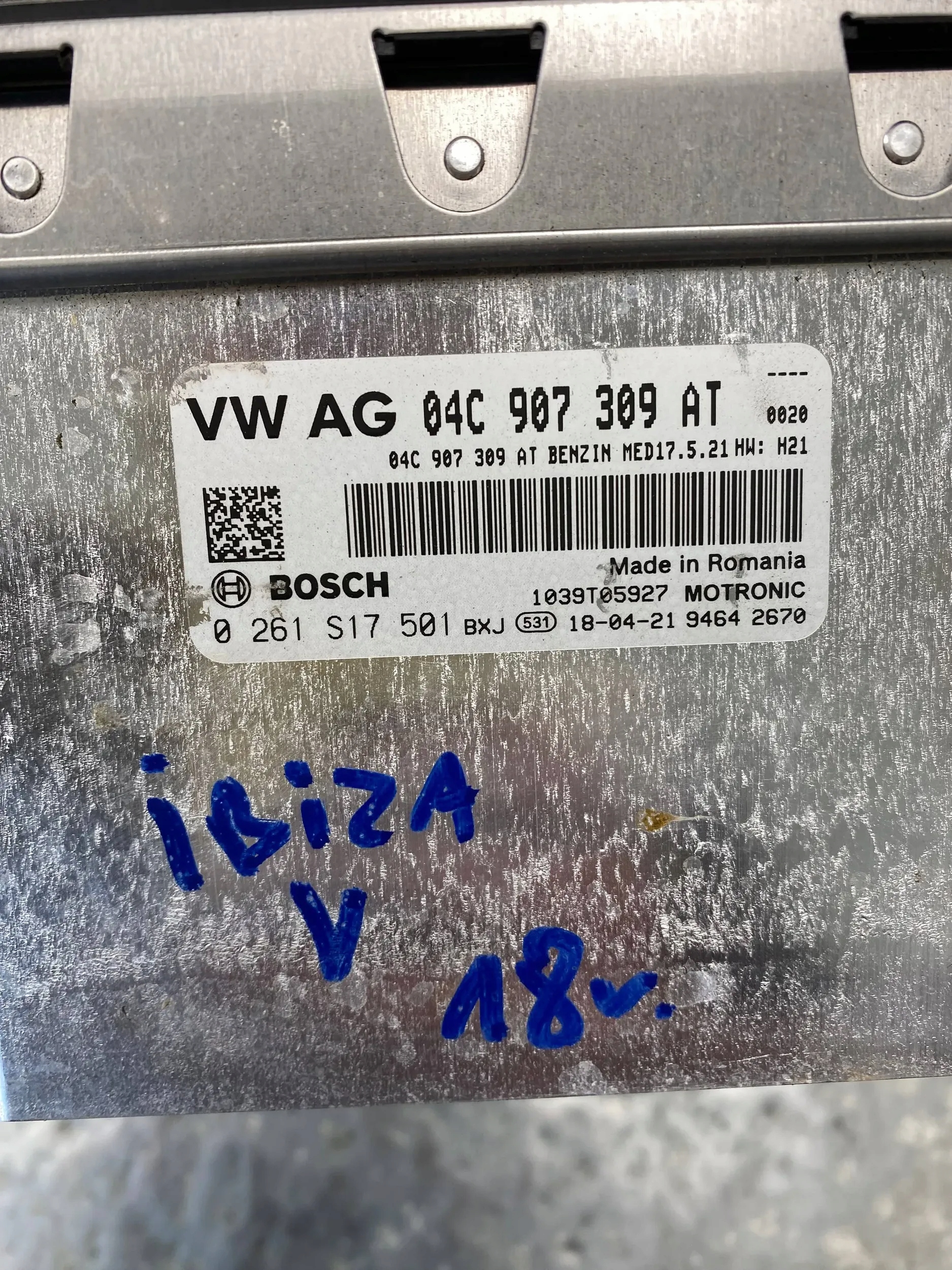 computer Motore SEAT IBIZA V 1.0TSI 04C907309AT