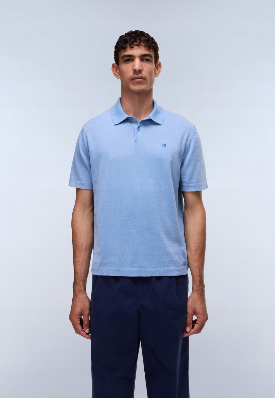 Napapijri Pánská Polokošile Hudson NA4GBX Blue Jasper L