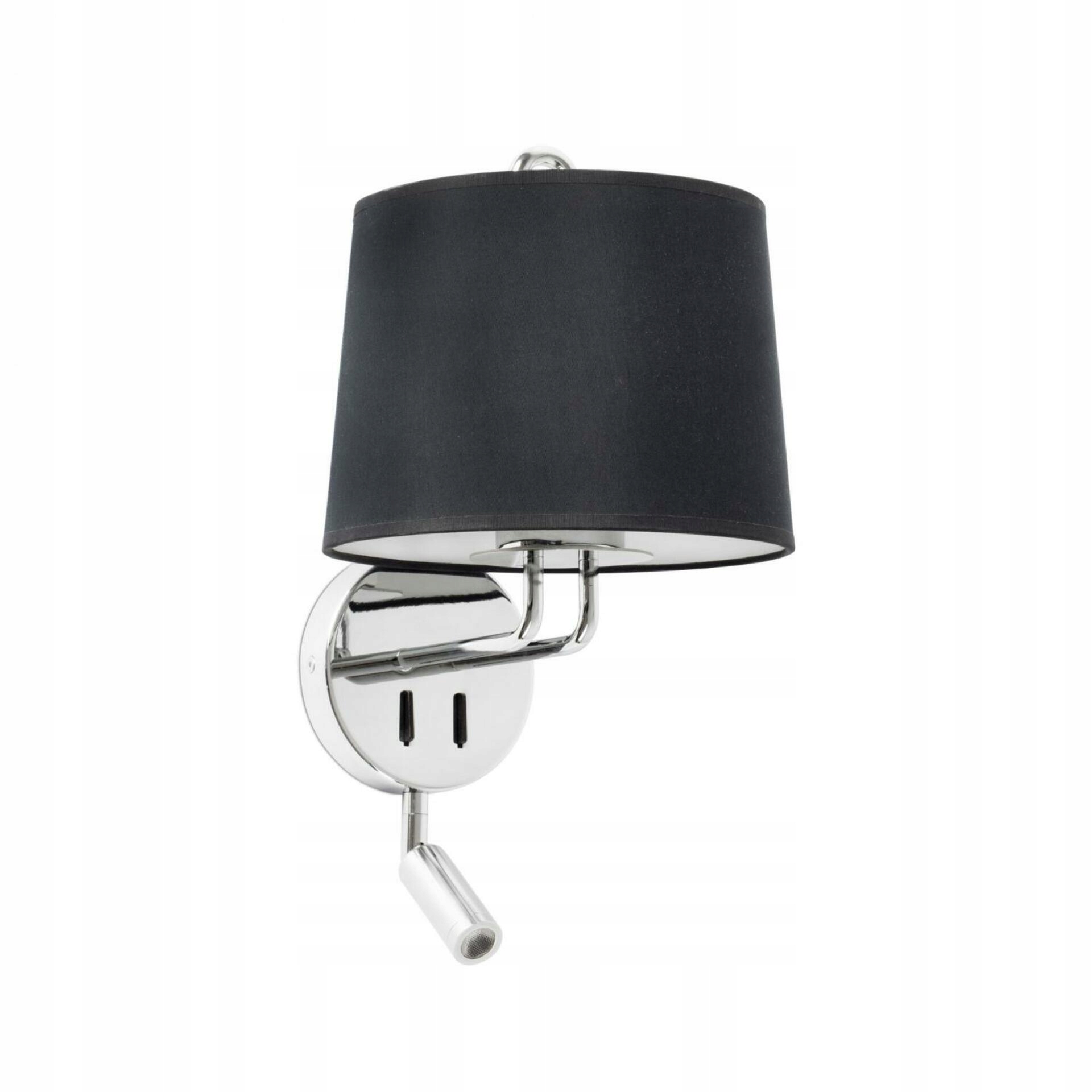 Faro Montreal nástenná lampa chróm čierna s Led čítacou lampičkou