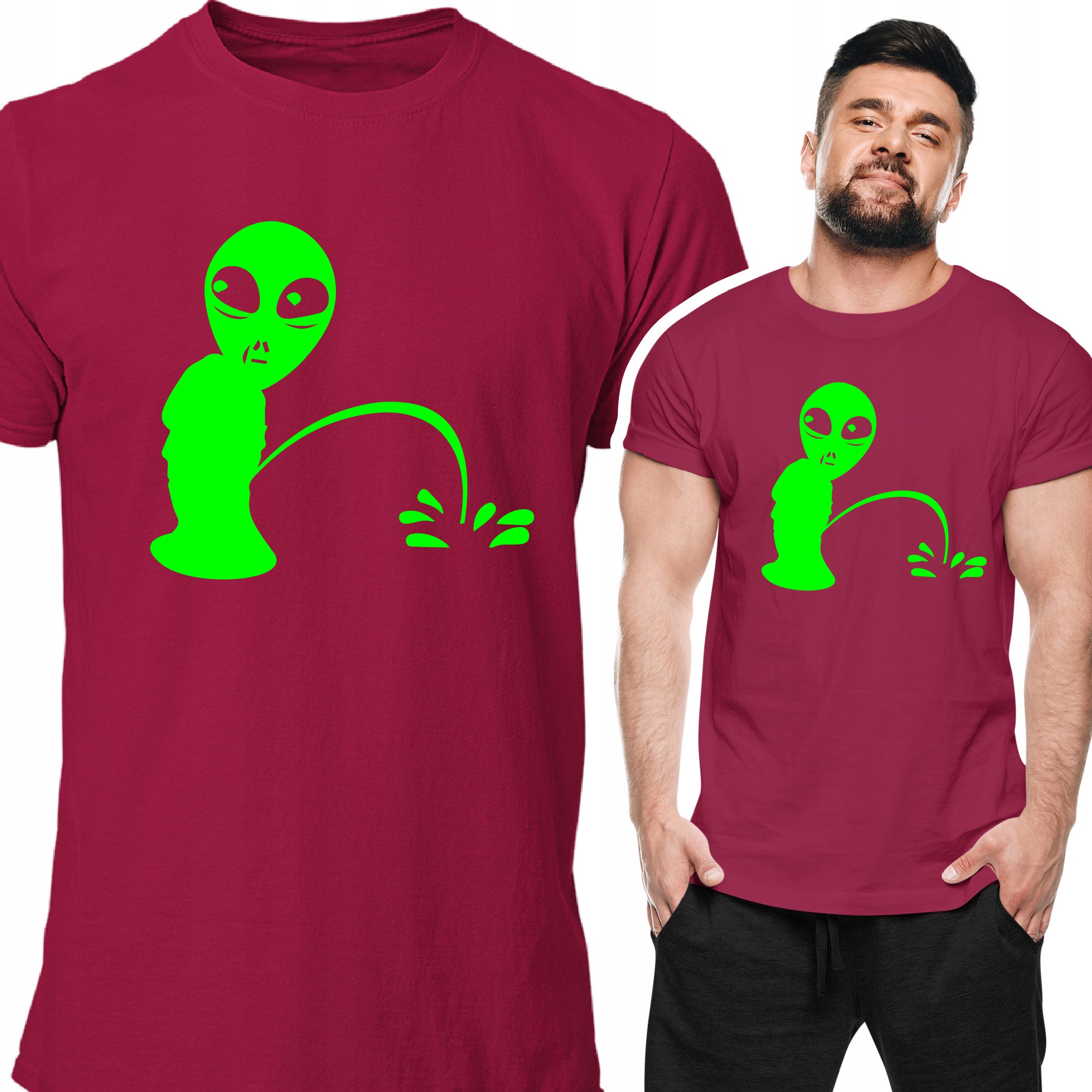 

Koszulka Z Nadrukiem Kosmita Alien Ufo Zabawna