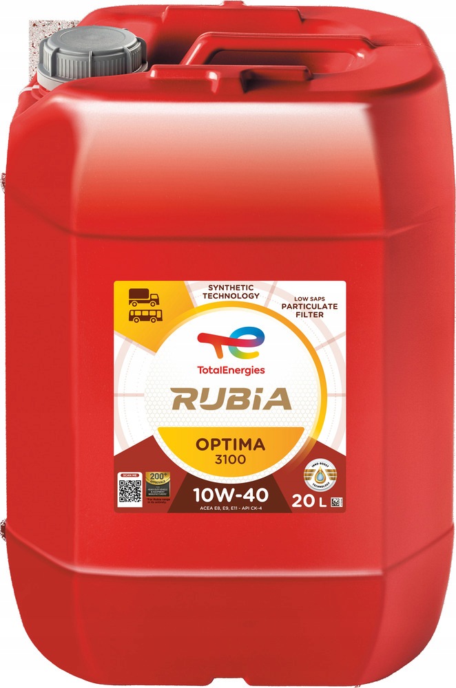 2230053 Olej Total 10W40 20L Rubia Optima 3100 E6/E7/E8/E9/E11 CK-4