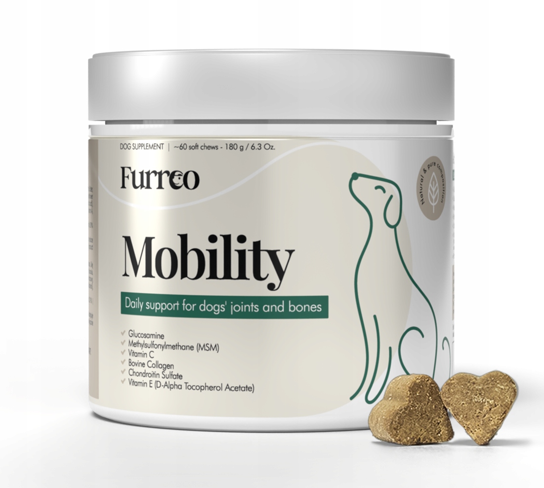 Levně Doplňky pro psy v pamlskách na kosti a klouby Furreo Mobility 60ks