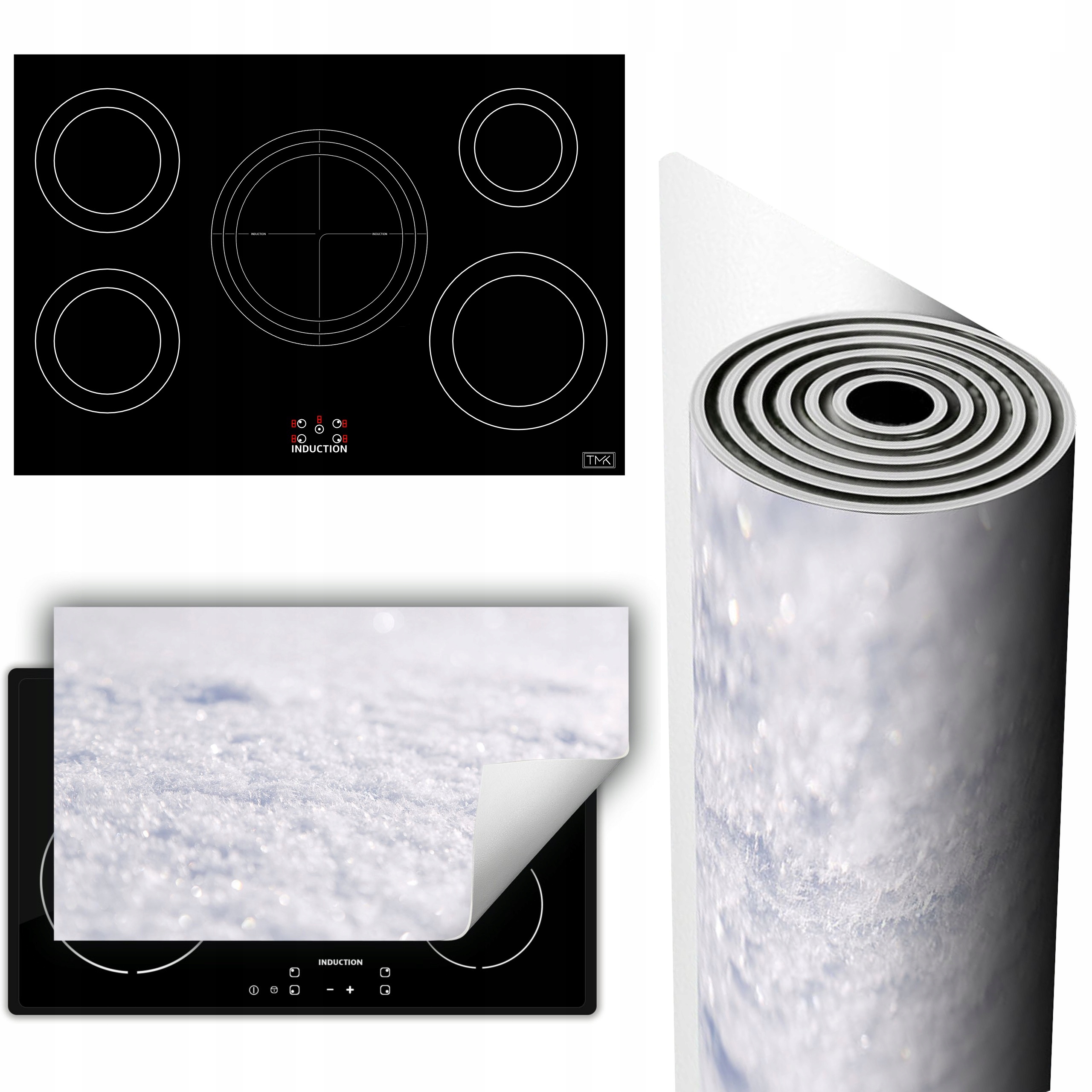 Vinylová Podložka Ochrana Kuchyňské Desky 90x52 Sníh