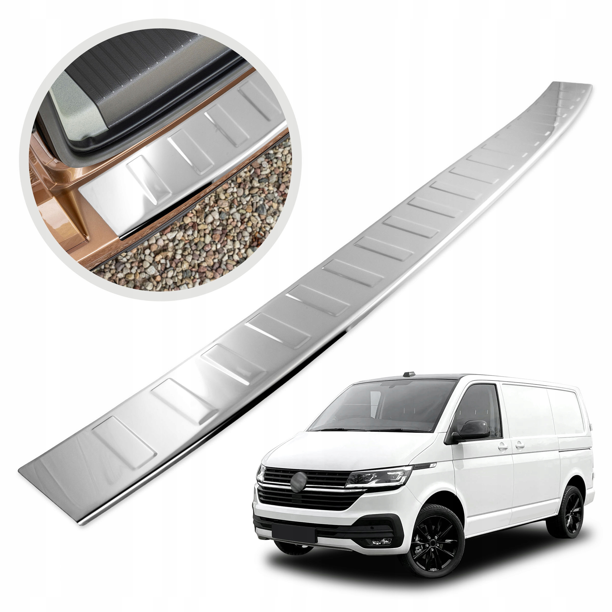 Ochranná lišta na zadný nárazník pre Vw Transporter T6.1 2019-2023