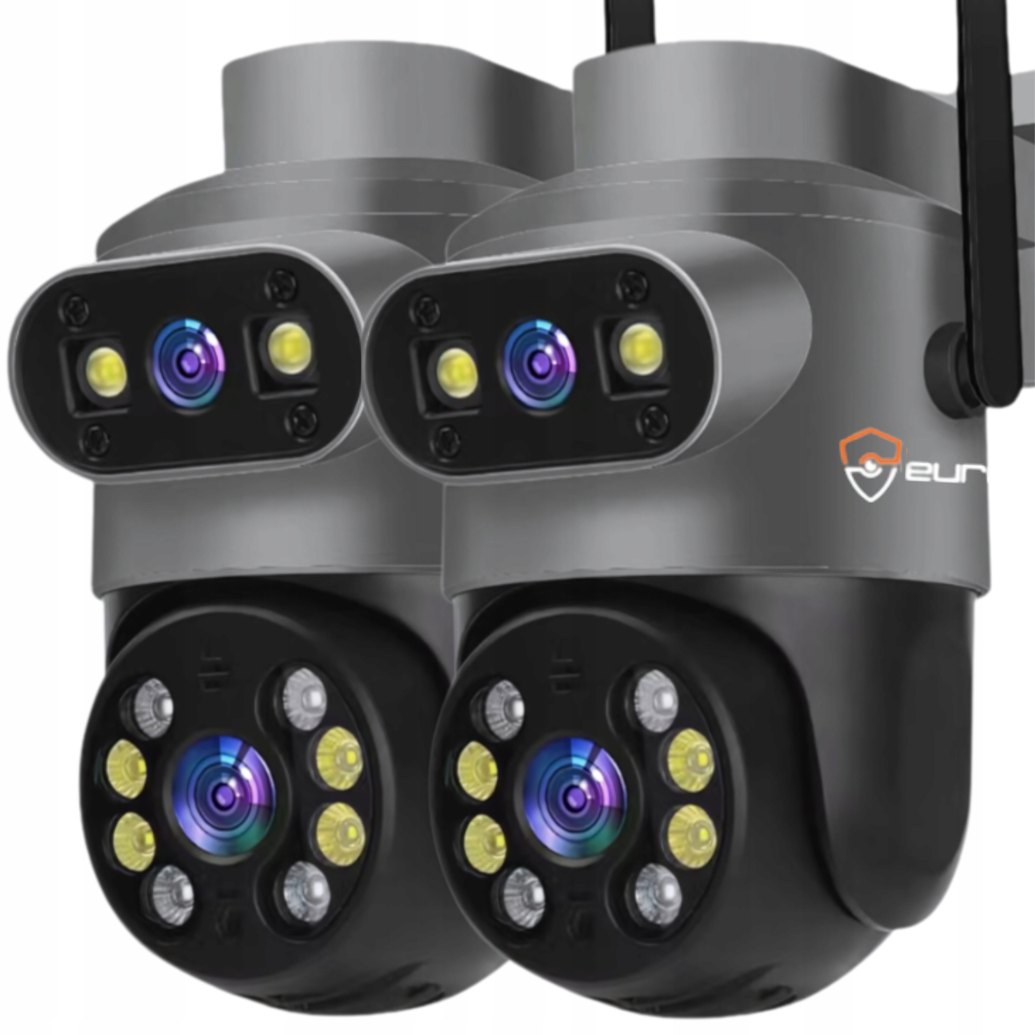 Dvojitá Vonkajšia Otočná Wifi Kamera 10MPX Ultra Hd Mikrofón Funkcie Ai