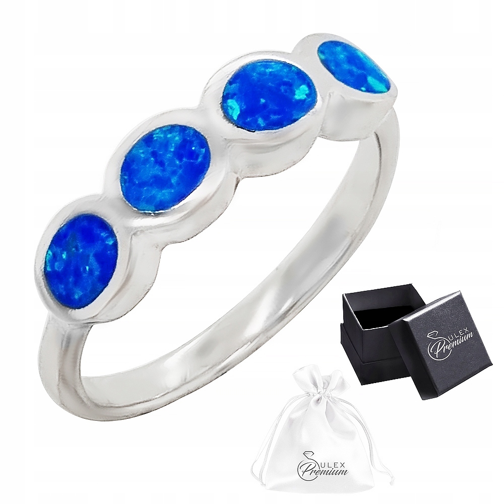 Prstýnek ryzost 925 Modrý opál| vel. 12