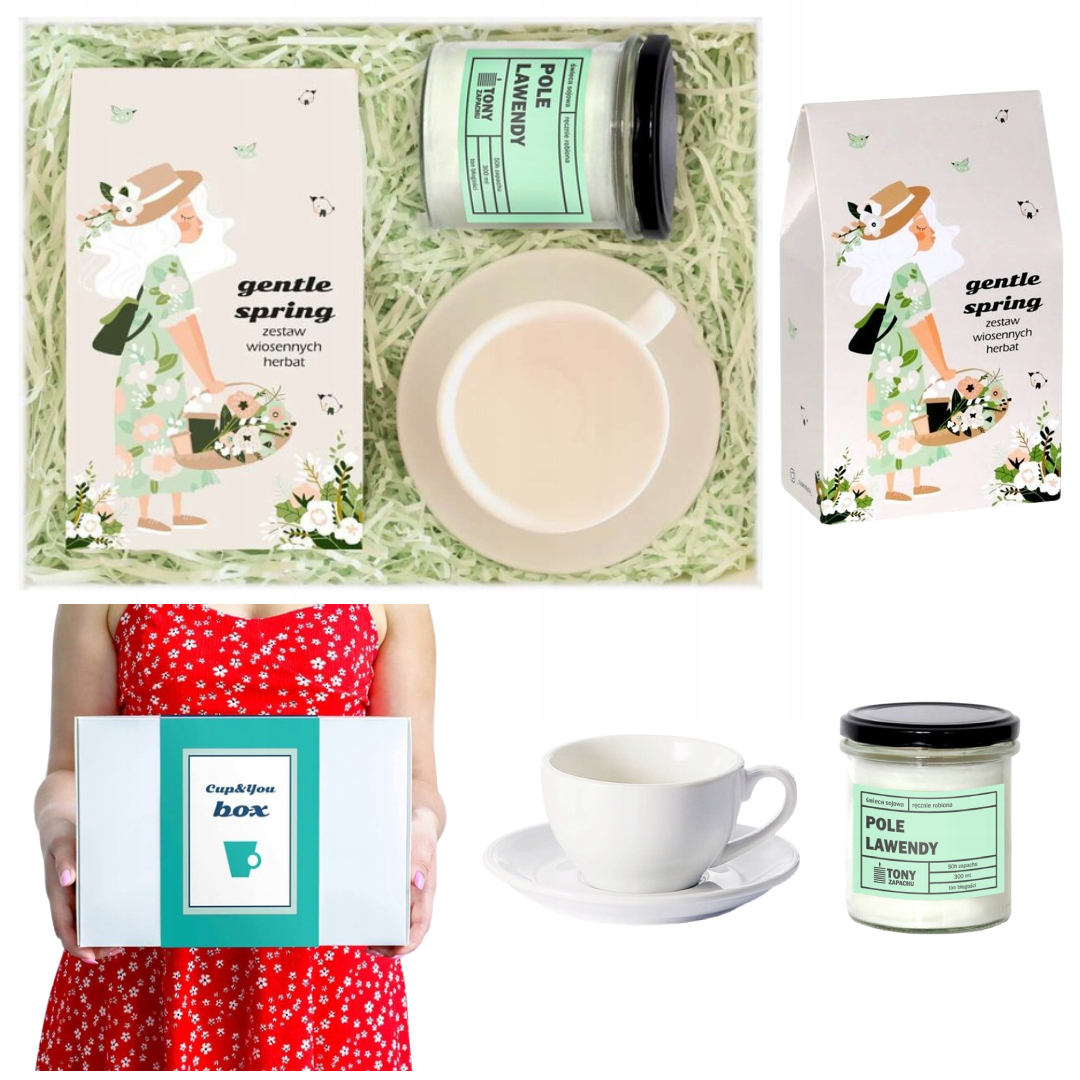 Levně Jarní krabička Gentle Spring s čajovou konvicí a šálkem Dárek