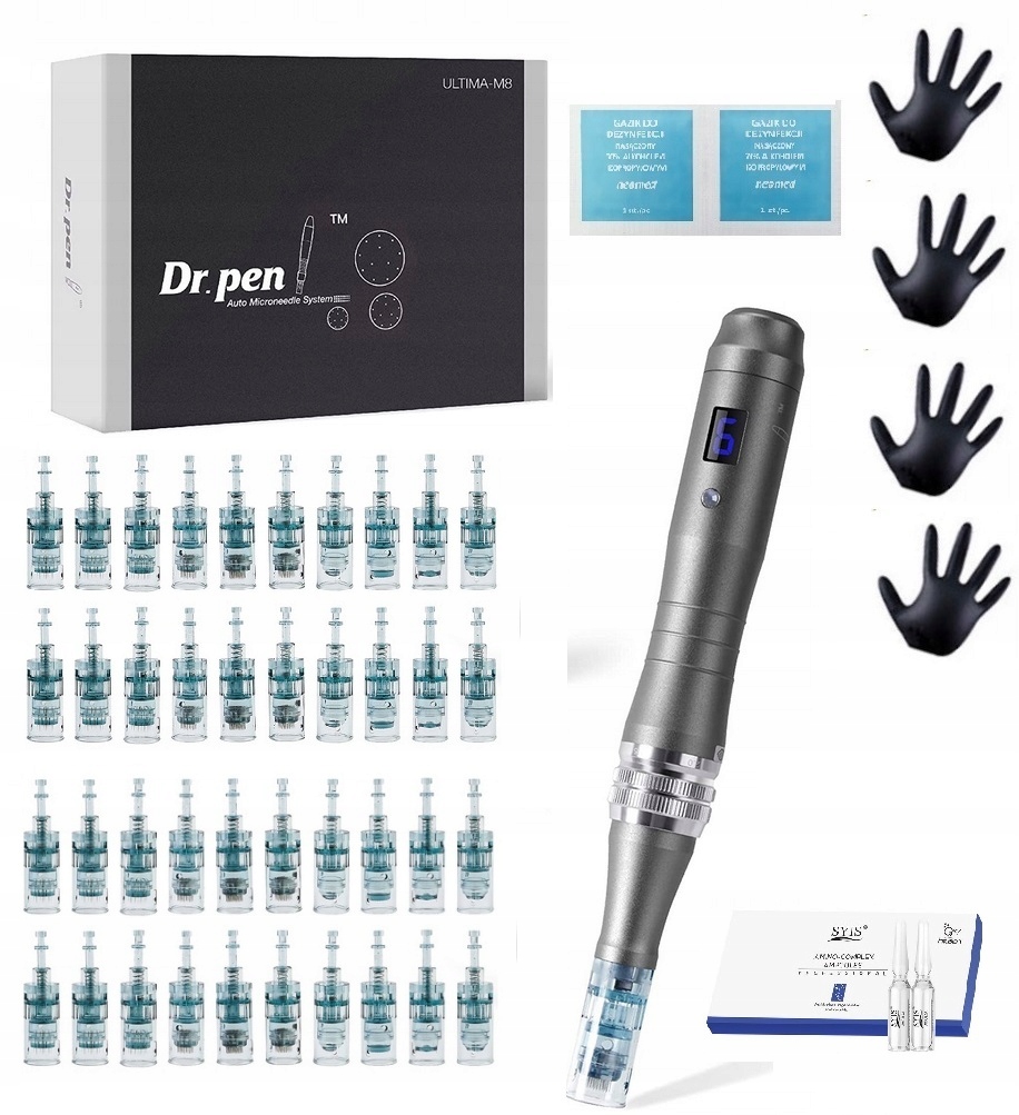 Dr Pen M8-W Dermapen Ultima 40 kartridży urzadzenie do mezoterapii Syis